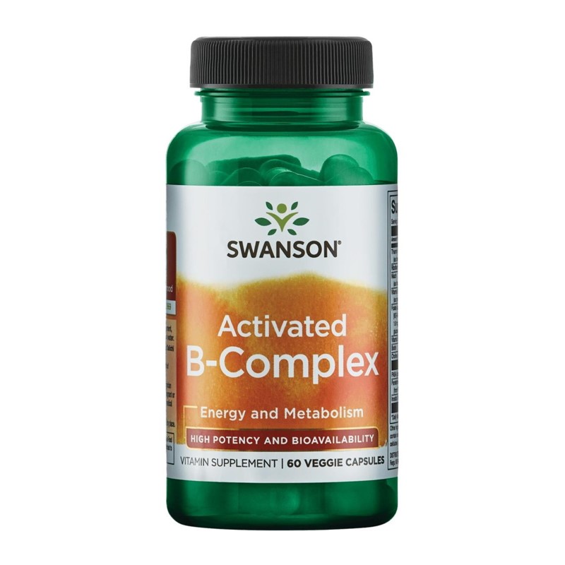 Swanson Activated B-Complex – High Bioavailability for Energy & Metabolism | 60 Veggie Capsule