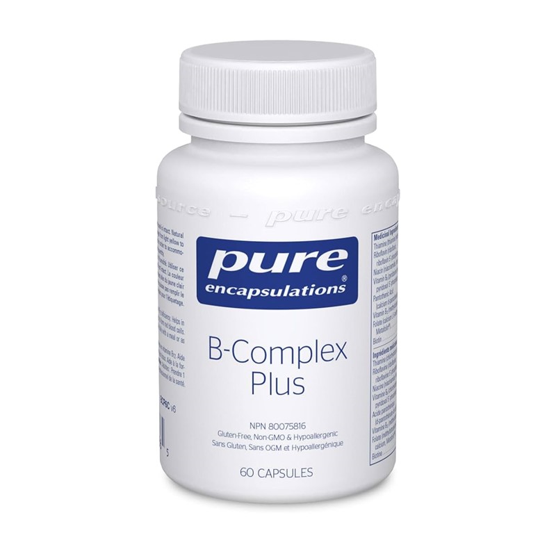 Pure Encapsulations B-Complex Plus – Gluten-Free, Non-GMO & Hypoallergenic | 60 Capsules
