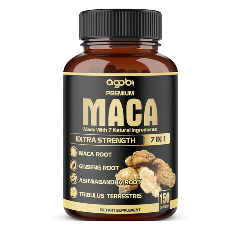 Agobi Premium 7-in-1 Maca Extra Strength Blend With Ginseng Ashwagandha & Tribulus 150 Capsules